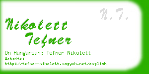 nikolett tefner business card